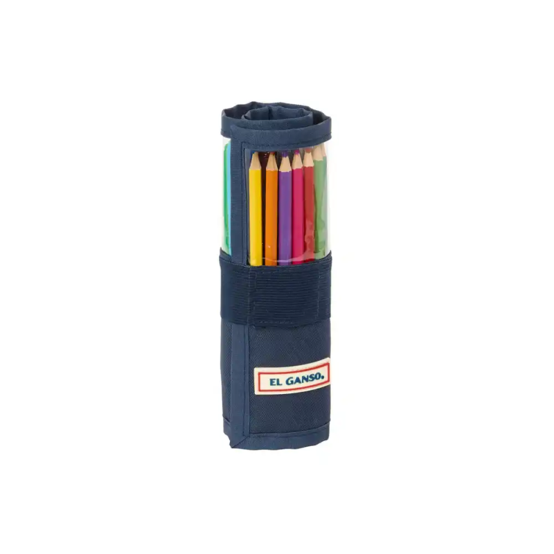 Plumier escolar safta enrollable 27 piezas el ganso eclipse 200x70x70 mm