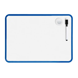 Pizarra blanca liderpapel 21x30 cm magnetica doble cara lisa con rotulador iman y borrador