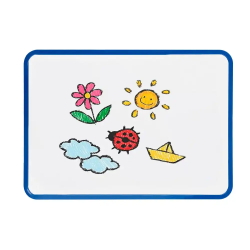 Pizarra blanca liderpapel 21x30 cm magnetica doble cara lisa con rotulador iman y borrador