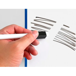 Pizarra blanca liderpapel 21x30 cm magnetica doble cara lisa con rotulador iman y borrador