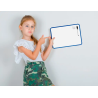 Pizarra blanca liderpapel 21x30 cm magnetica doble cara lisa con rotulador iman y borrador