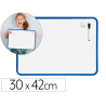 Pizarra blanca liderpapel 30x42 cm magnetica doble cara lisa con rotulador iman y borrador