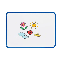 Pizarra blanca liderpapel 30x42 cm magnetica doble cara lisa con rotulador iman y borrador