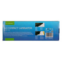 Plastificadora q-connect compacta kf19061 din a4 plastificado caliente/frio luces ready/power 2 rodillos