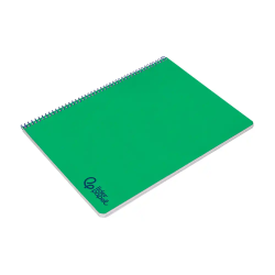 Cuaderno espiral liderpapel a4 wonder tapa plastico 80h 90gr cuadro 4mm con margen color verde oscuro