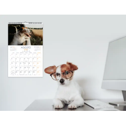 Calendario espiral pared liderpapel imagenes gatos 2026 para escribir 25x40 cm papel 157 gr