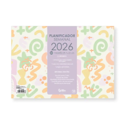 Planning semanal liderpapel joven 2026 29,7x21 cm din a4 con pegatinas papel 104 gr