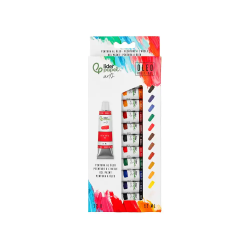 Pintura al oleo liderpapel caja de 12 tubos de aluminio de 12 ml colores surtidos