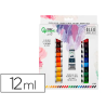 Pintura al oleo liderpapel caja de 24 tubos de aluminio de 12 ml colores surtidos