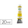 Pintura al oleo liderpapel tubo de aluminio de 20 ml color amarillo limon
