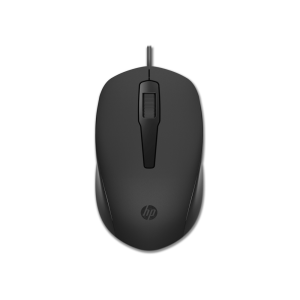 Raton hp 150 wired optico 1600 dpi 3 botones con cable color negro