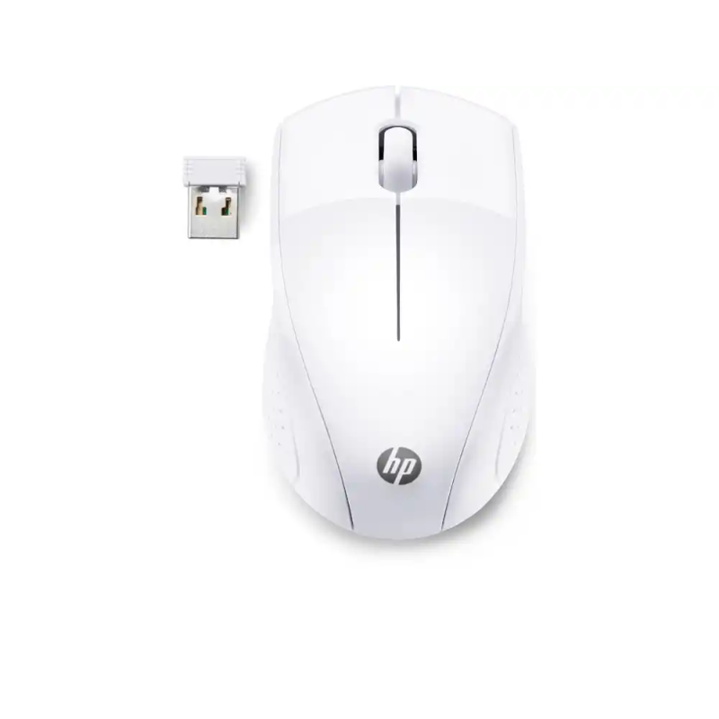 Raton hp 220 snow inalambrico 1300 dpi 3 botones color blanco