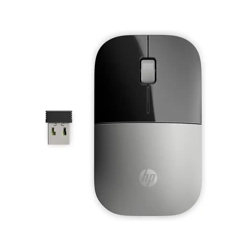 Raton hp z3700 inalambrico 1200 dpi 3 botones color plata