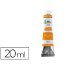 Pintura al oleo liderpapel tubo de aluminio de 20 ml color naranja permanente