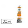 Pintura al oleo liderpapel tubo de aluminio de 20 ml color naranja permanente
