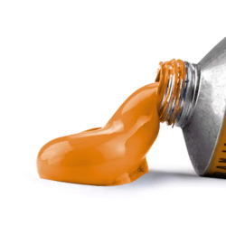 Pintura al oleo liderpapel tubo de aluminio de 20 ml color naranja permanente