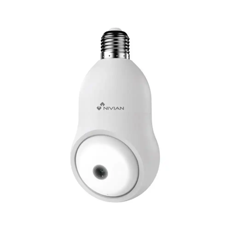 Camara de vigilancia nivian rotativa wifi 2k color blanco