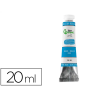 Pintura al oleo liderpapel tubo de aluminio de 20 ml color azul cian