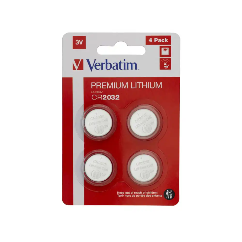 Pila boton verbatim 3v cr2032 blister de 4 unidades