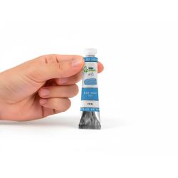 Pintura al oleo liderpapel tubo de aluminio de 20 ml color azul cian