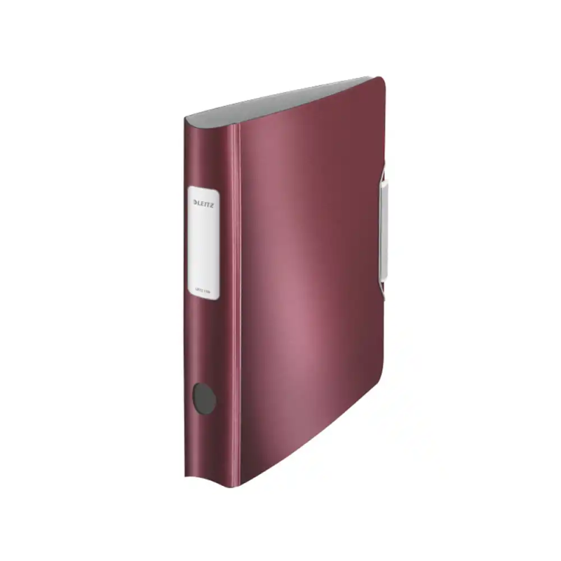 Archivador de palanca leitz active 180 din a4 polyfoam lomo 65 mm color rojo granate
