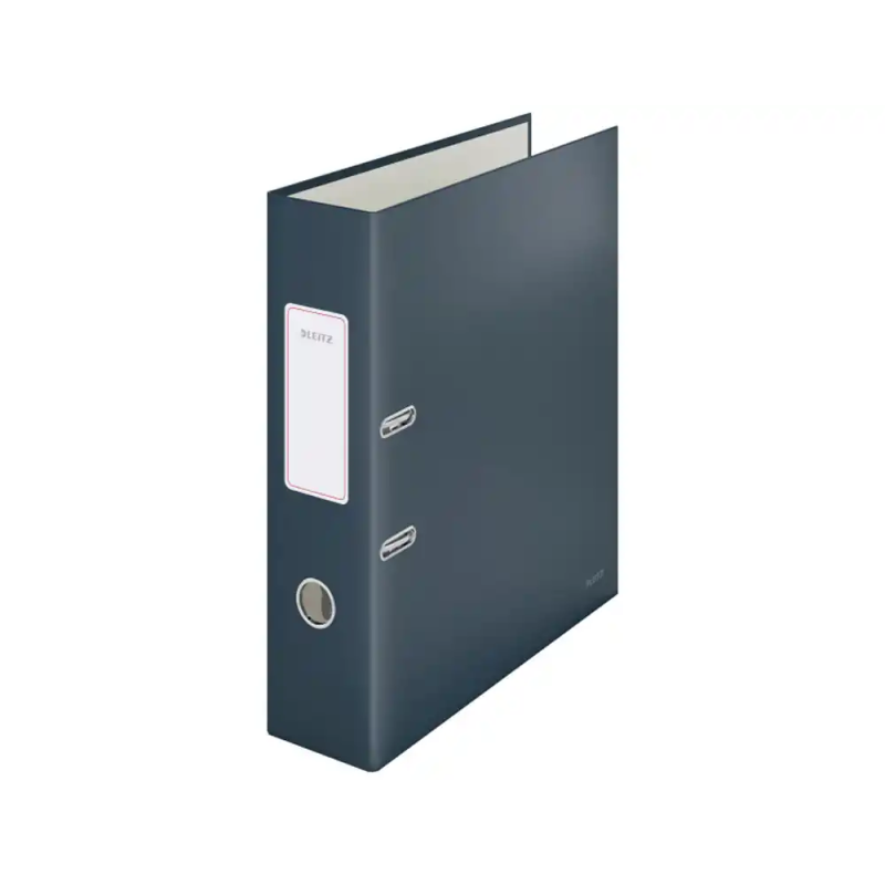 Archivador de palanca leitz cosy 180 din a4 carton forrado lomo 80 mm color gris
