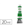 Pintura al oleo liderpapel tubo de aluminio de 20 ml color verde permanente