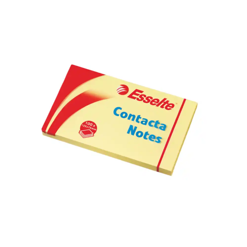 Bloc de notas adhesivas quita y pon esselte 75x125 mm color amarillo 100 hojas