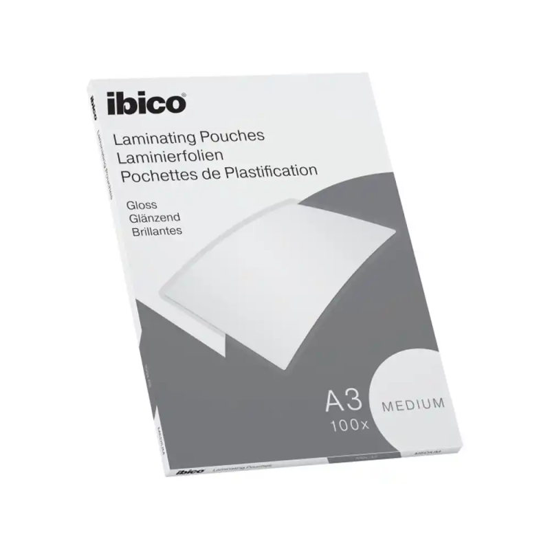 Bolsa de plastificar ibico din a3 medium caja de 100 unidades