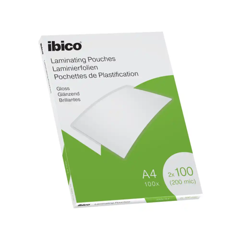 Bolsa de plastificar ibico din a4 2x100 mc caja de 100 unidades