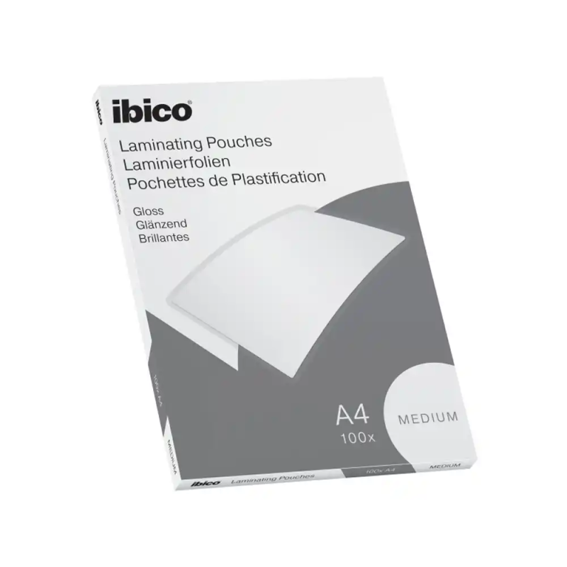Bolsa de plastificar ibico din a4 medium caja de 100 unidades