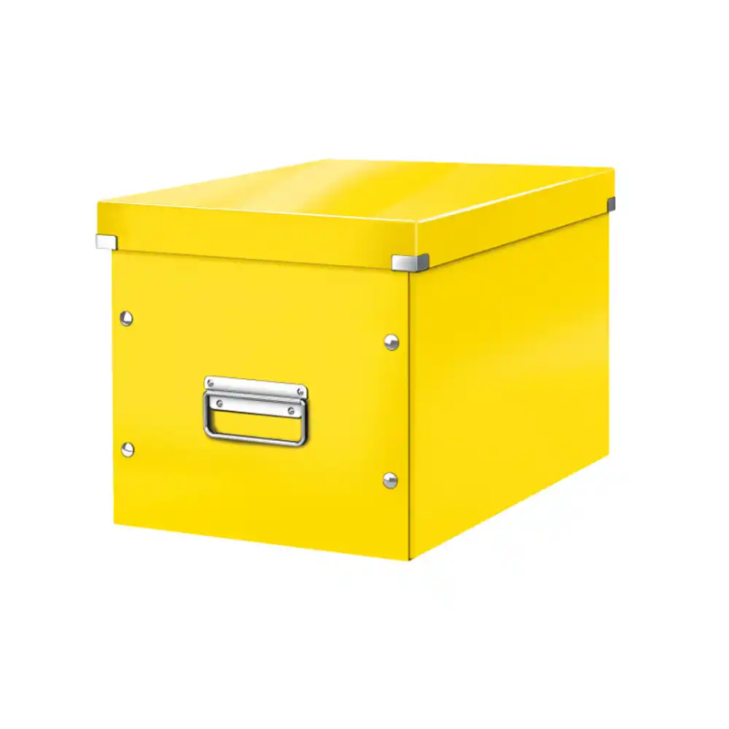 Caja leitz click&store cubica grande color amarillo 320x360x310 mm