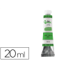 Pintura al oleo liderpapel tubo de aluminio de 20 ml color verde esmeralda
