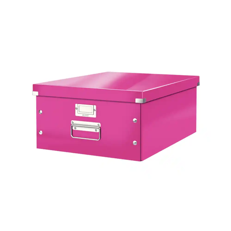 Caja leitz click&store grande color fucsia 369x200x484 mm