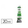 Pintura al oleo liderpapel tubo de aluminio de 20 ml color verde esmeralda