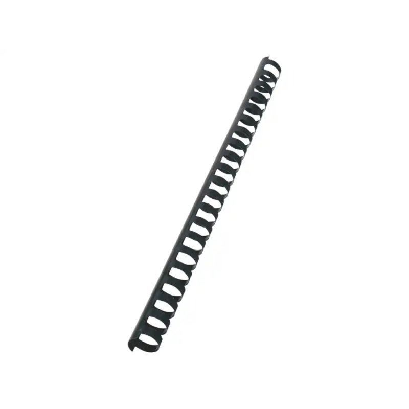 Canutillo gbc 19 mm plastico negro caja de 100 unidades