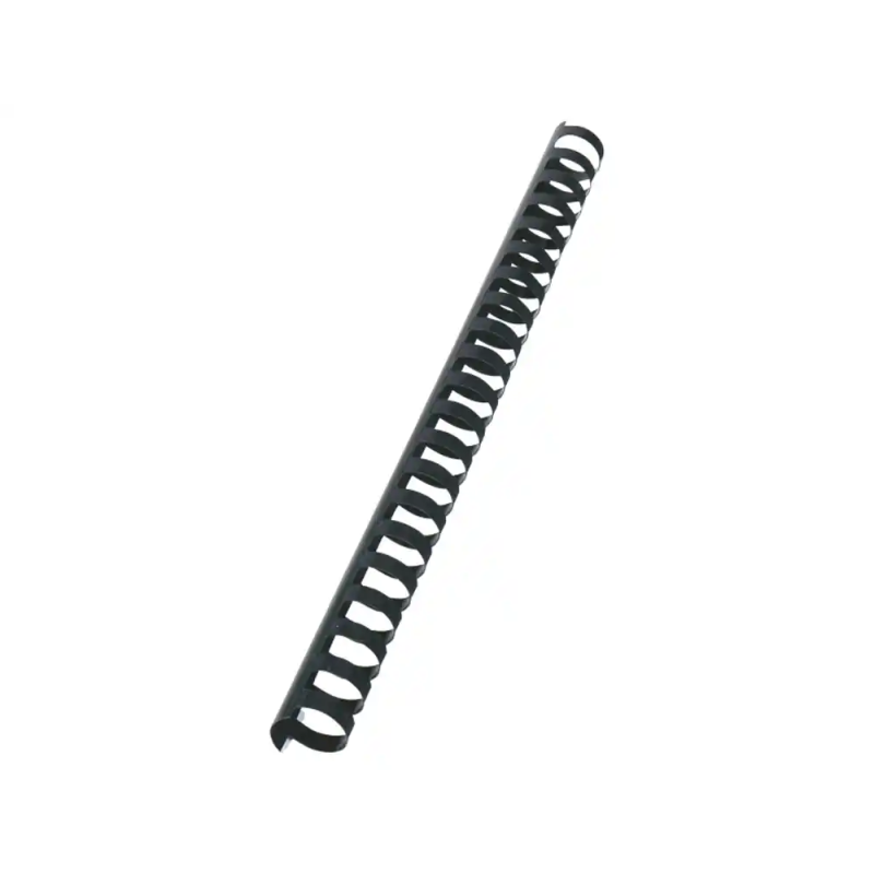 Canutillo gbc 22 mm plastico negro caja de 100 unidades