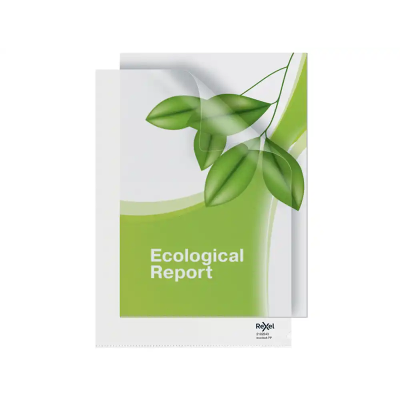 Carpeta dossier uñero rexel ecologica din a4 transparente pack de 25 unidades