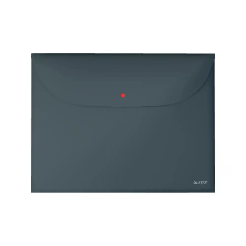 Carpeta leitz cosy privacidad portadocumentos broche con dos bolsillos din a4 polipropileno color gris