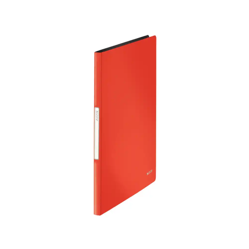Carpeta leitz escaparate din a4 tapa rigida 20 fundas polipropileno color rojo