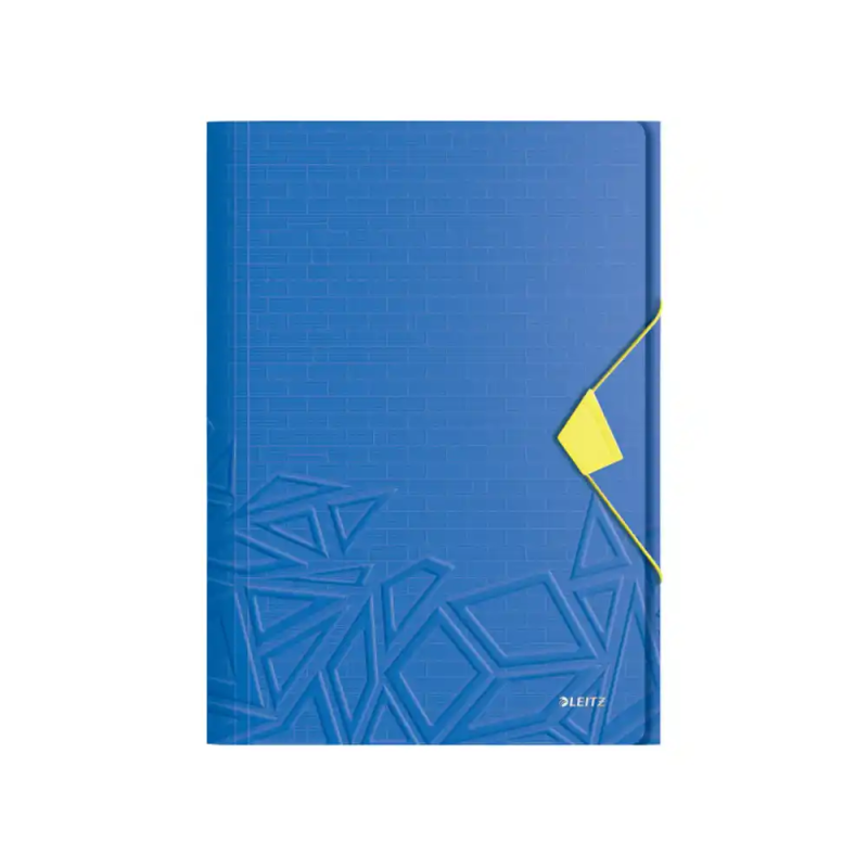 Carpeta leitz urban chic gomas tres solapas din a4 polipropileno color azul