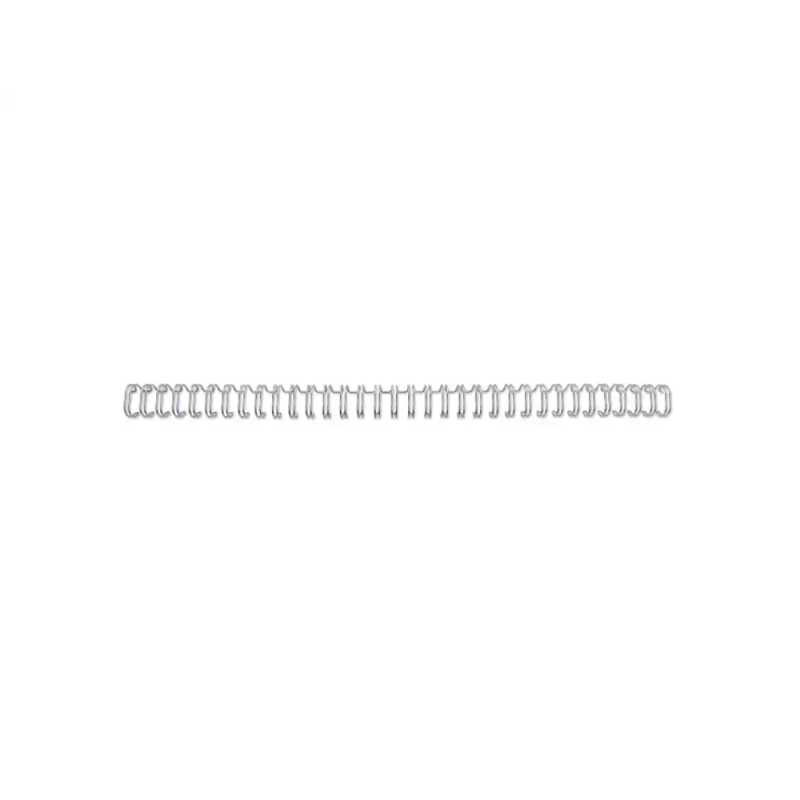 Espiral wire gbc n 4 6,3 mm paso 3:1 capacidad 55 hojas color plata caja de 100 unidades