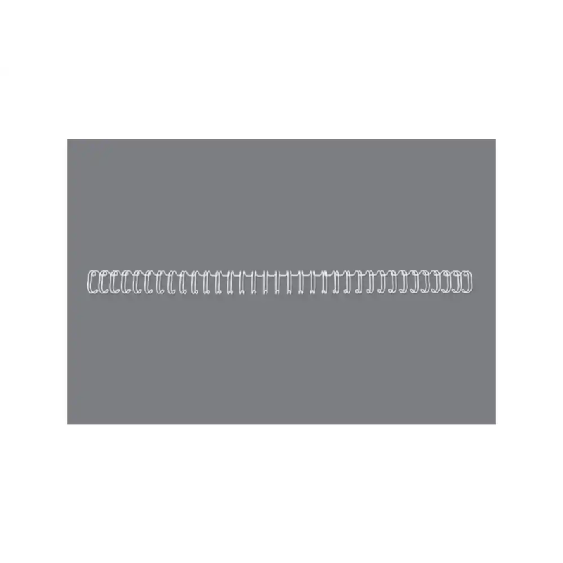 Espiral wire gbc n 8 12,7 mm paso 3:1 capacidad 105 hojas blanco caja de 100 unidades