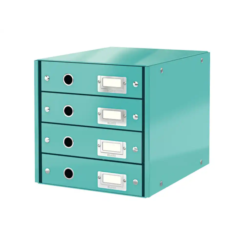 Fichero cajones sobremesa leitz click&store 4 cajones color turquesa 290x283x360 mm