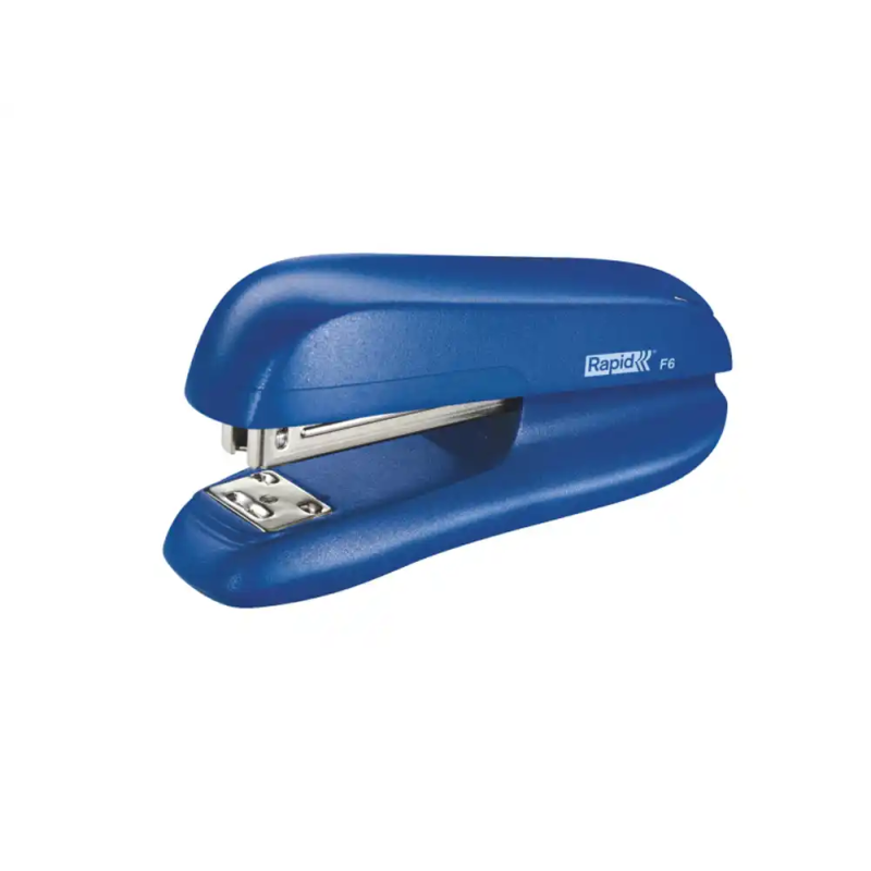 Grapadora rapid f6 color azul capacidad 20 hojas usa grapas 24/6 y 26/6