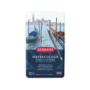 Lapices de colores derwent watercolour caja metalica 12 unidades colores surtidos