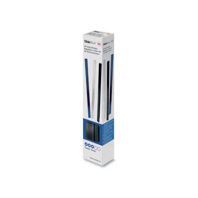 Lomera gbc plastico din a4 capacidad 30 hojas color negro caja de 25 unidades
