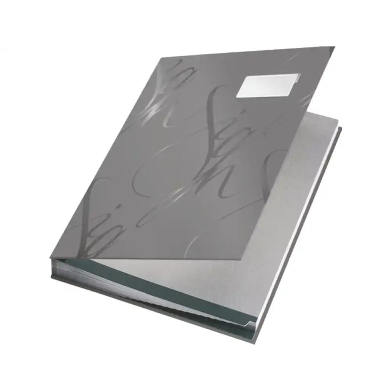Portafirmas leitz gama sign con fuelle 18 departamentos acabado soft grip color gris