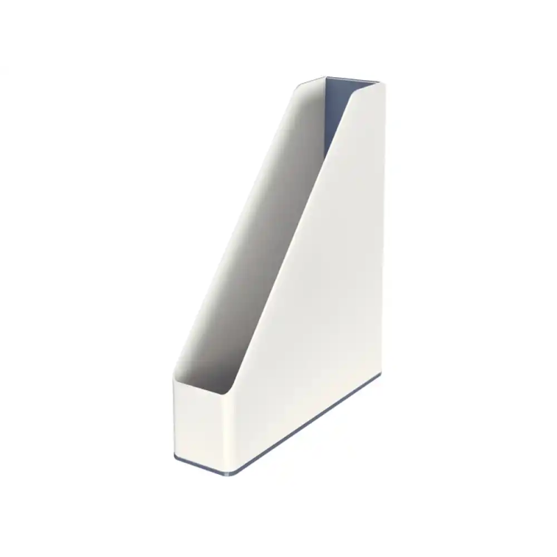 Revistero leitz wow dual poliestireno blanco/gris 73x318x272 mm