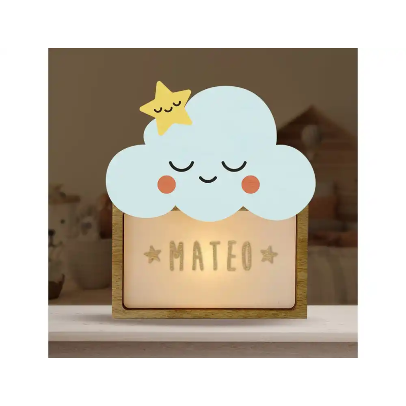 Lampara vintiun personalizable little cloud